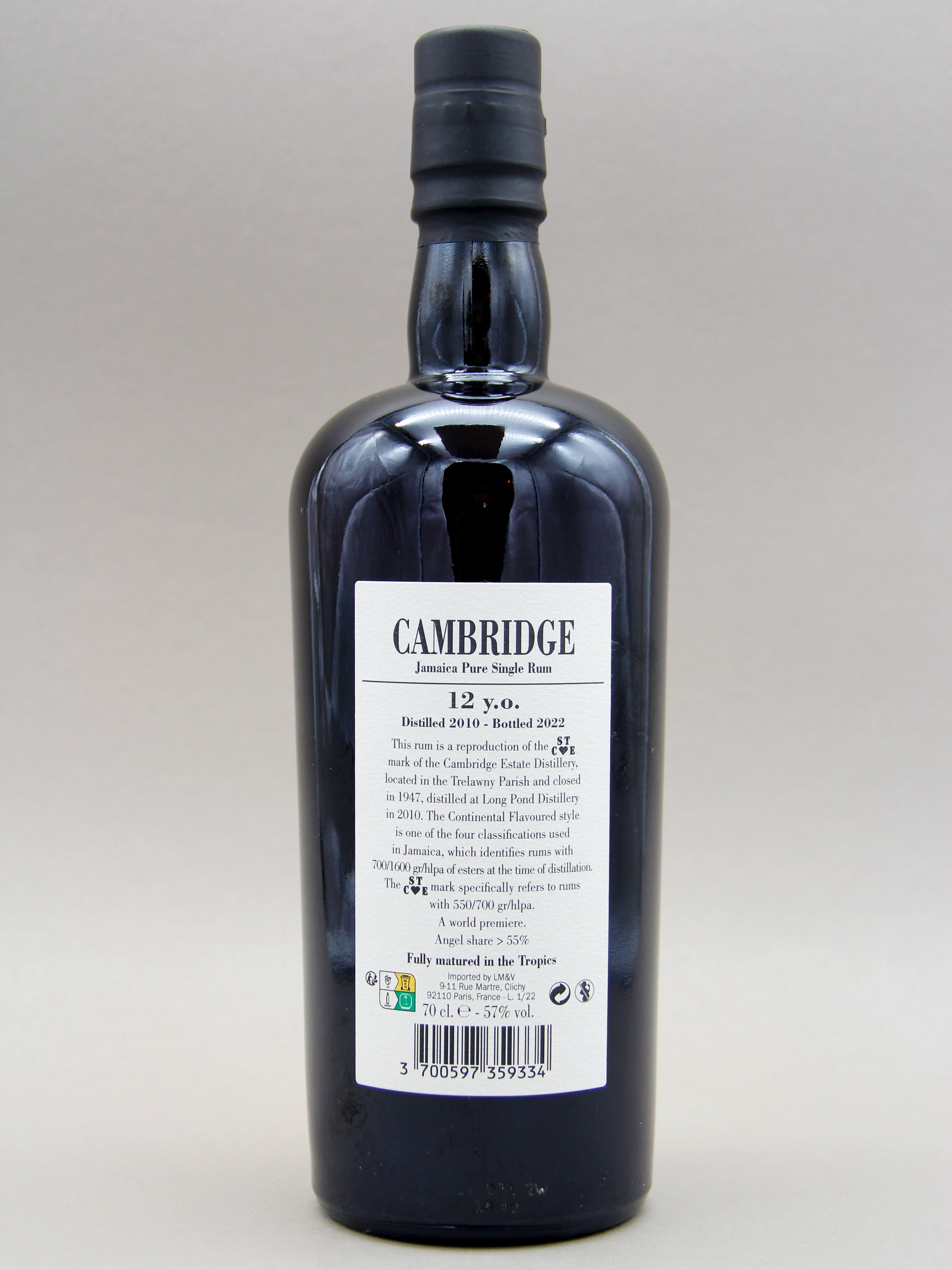 Cambridge, STCE, Jamaica Pure Single Rum, Aged 12 years (57%, 70cl) - Image 2