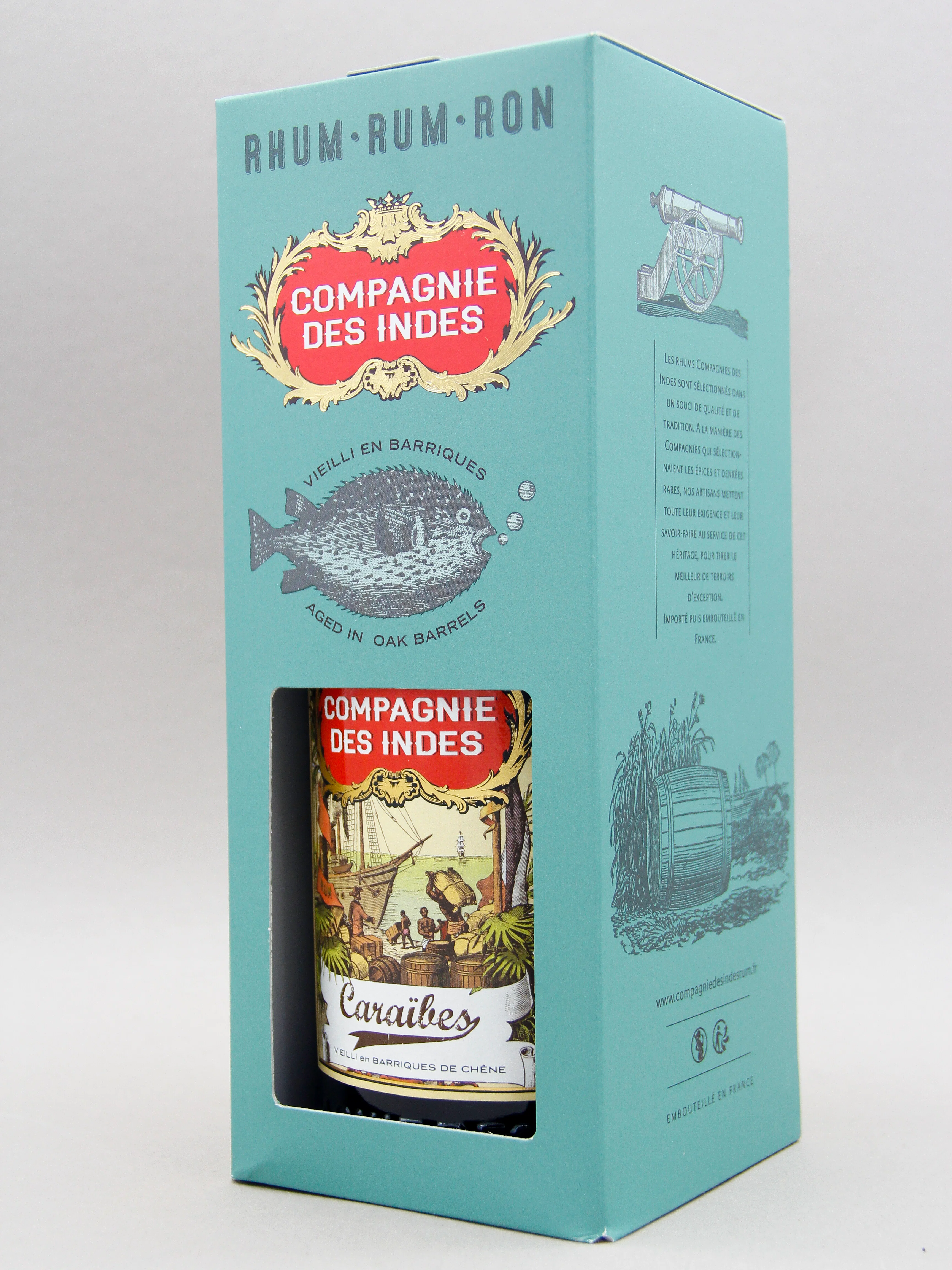 Compagnie Des Indes Caraibes Rum, Trinidad, Barbados, Guyana (40%, 70cl) - Image 2