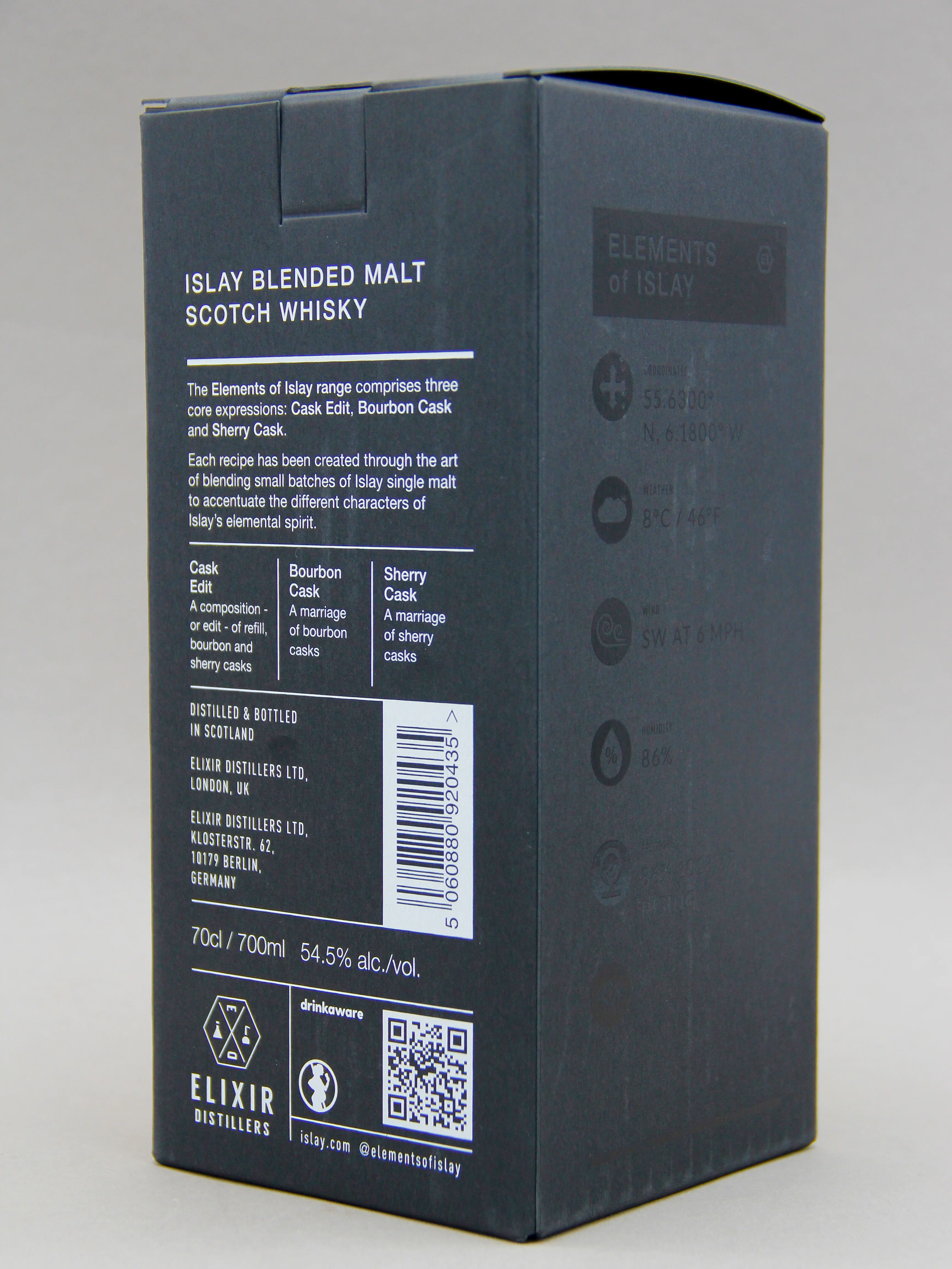 Elements of Islay, Bourbon Cask, Islay Blended Malt Scotch Whisky (54.5%, 70cl) - Image 3