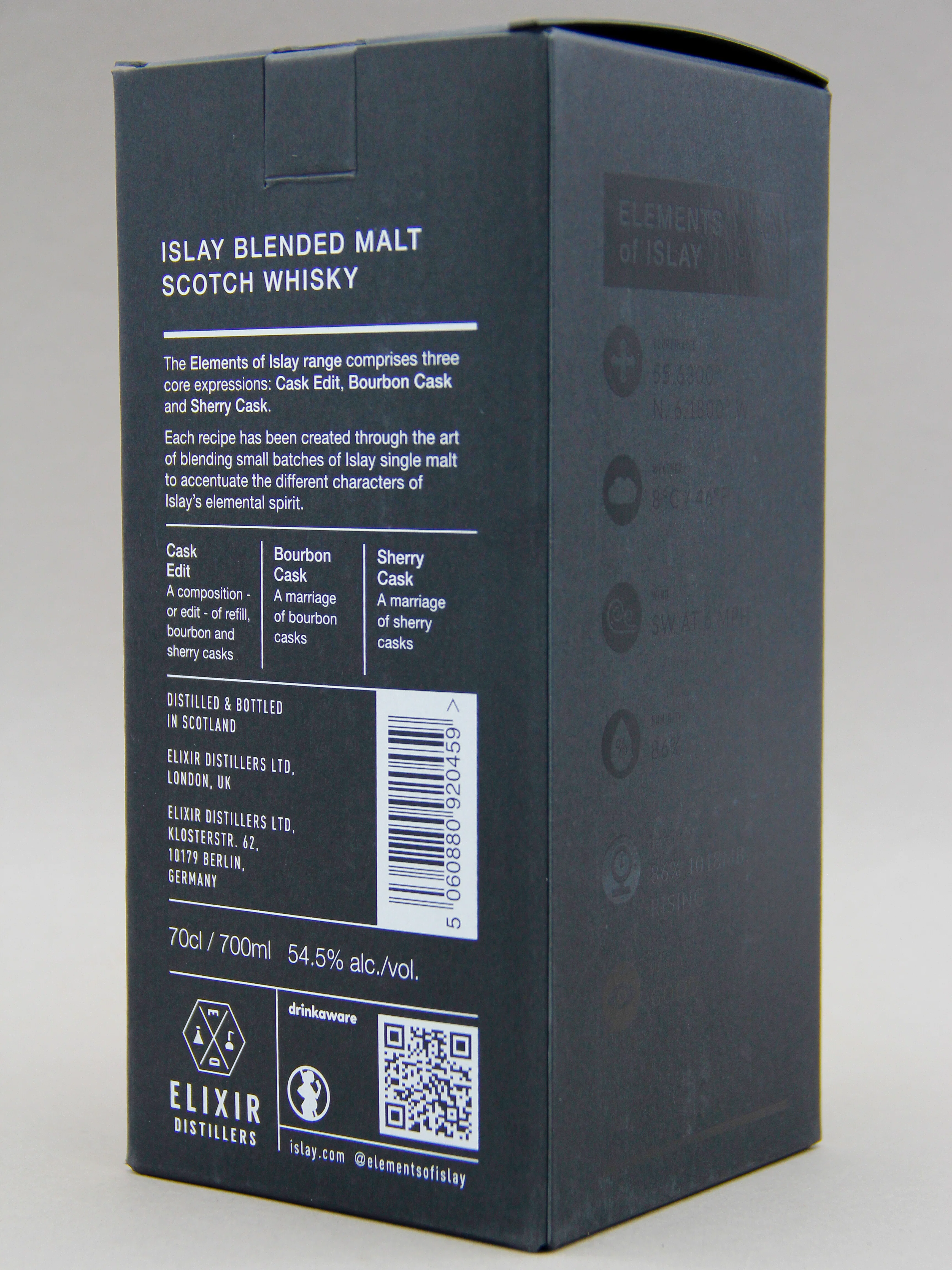 Elements of Islay, Sherry Cask, Islay Blended Malt Scotch Whisky (54.5%, 70cl) - Image 3
