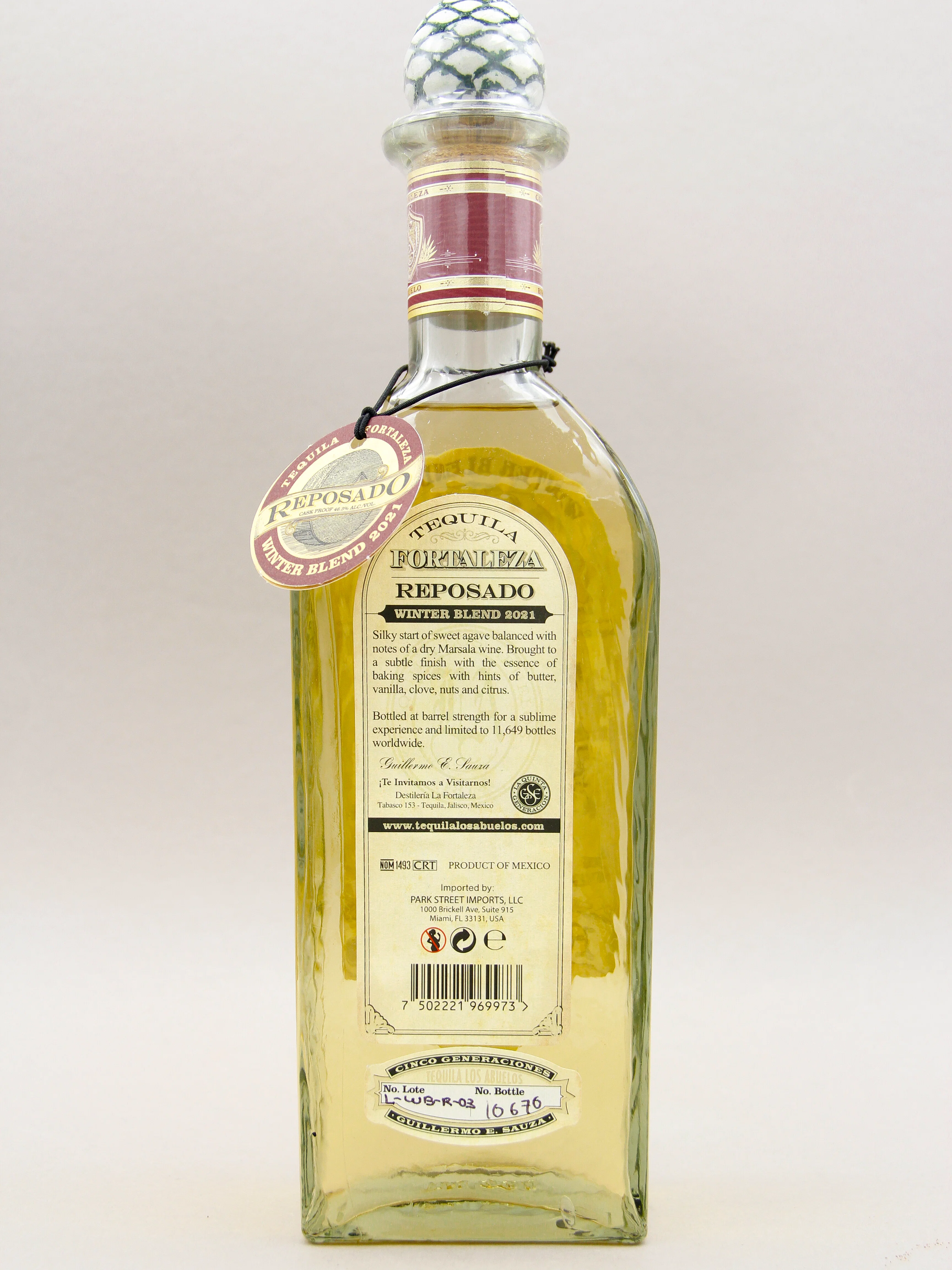 Fortaleza Reposado Tequila, Winter Blend 2021, 100% Agave (46.3%, 70cl) - Image 2