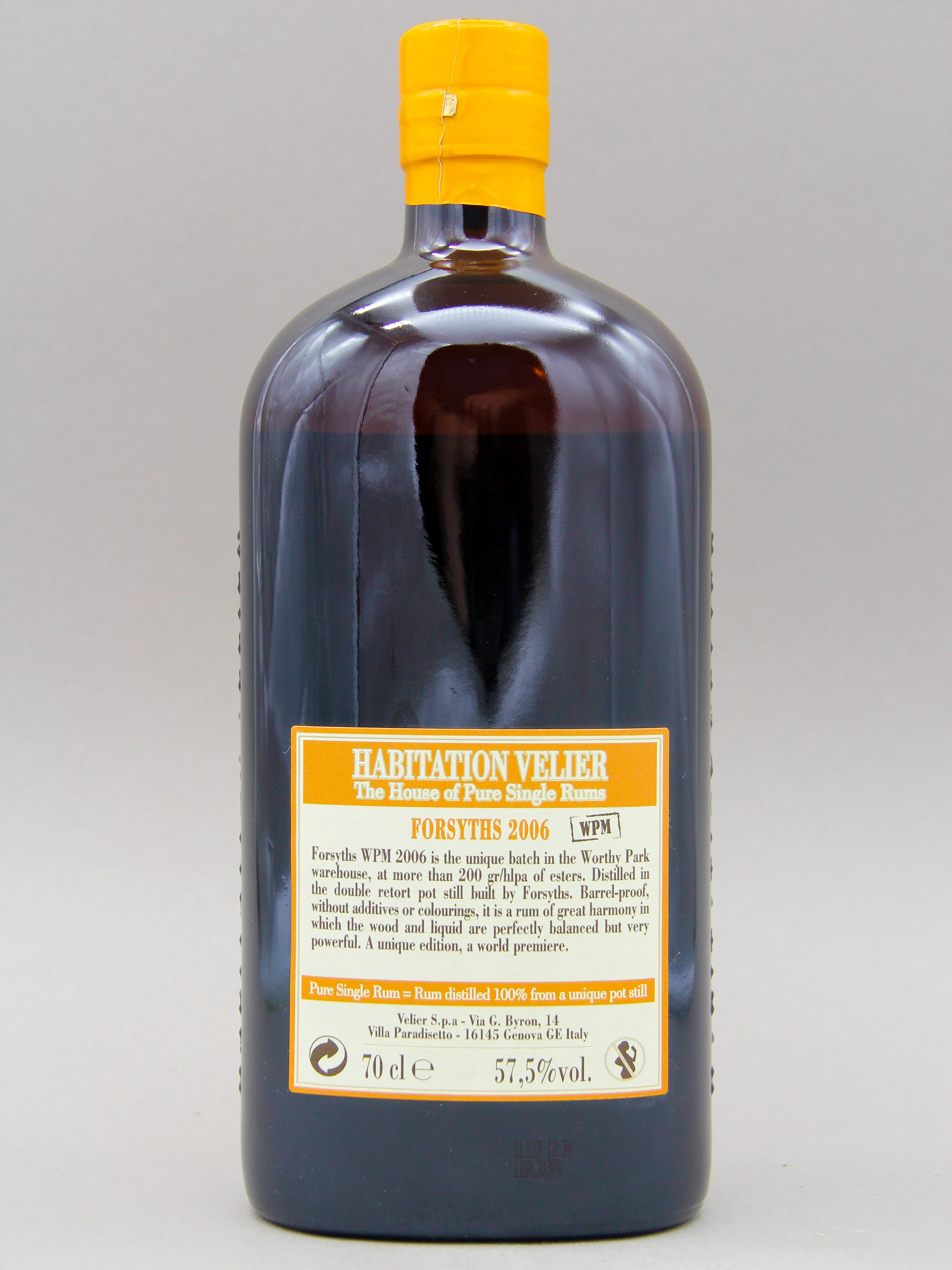 Habitation Velier, Forsyths 2006, WPM, Jamaica Pure Single Rum, Aged 11 years (57.5%, 70cl) - Image 2