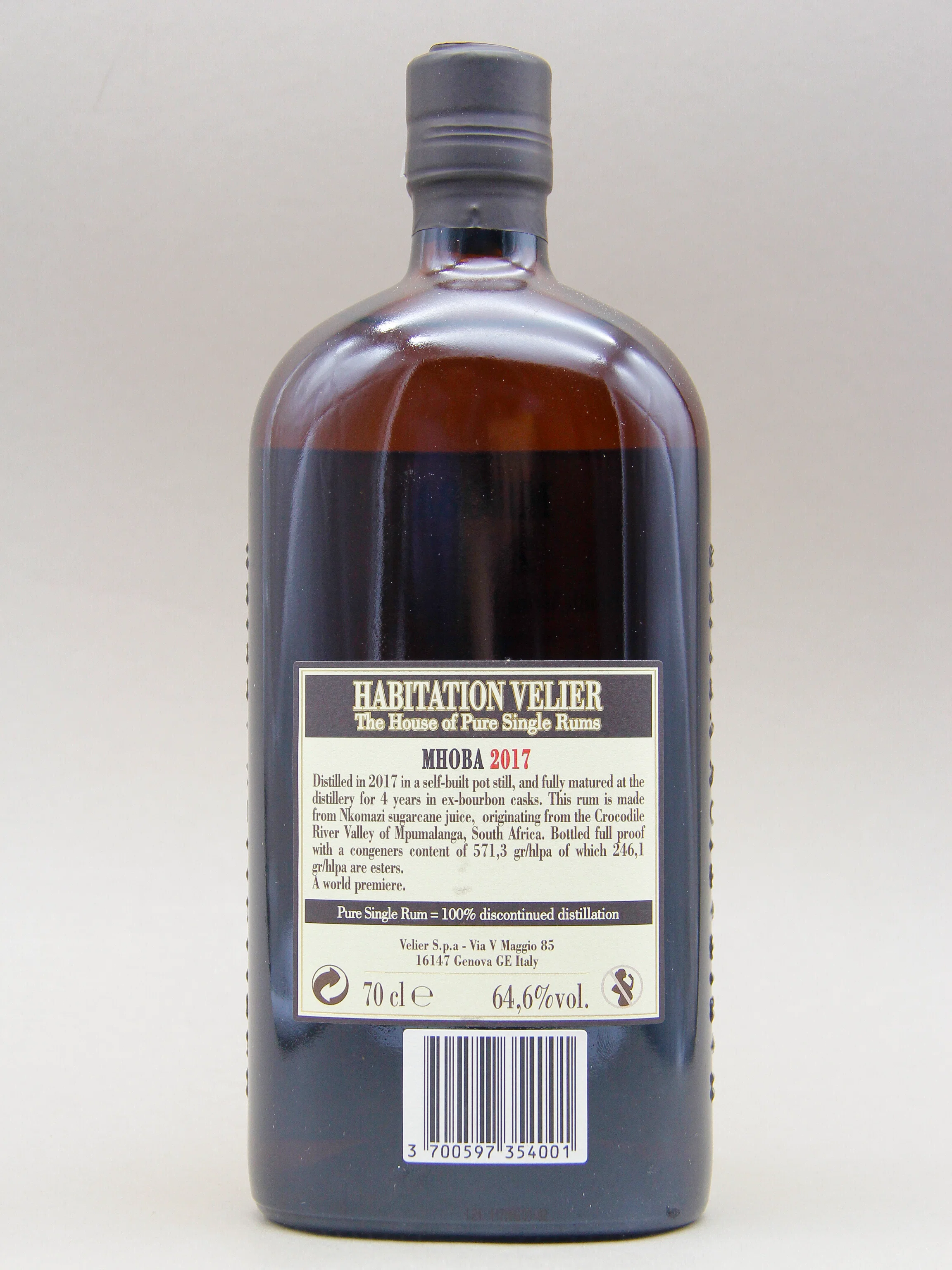 Habitation Velier, Mhoba 2017, South African Rum(64.6%, 70cl) - Image 2