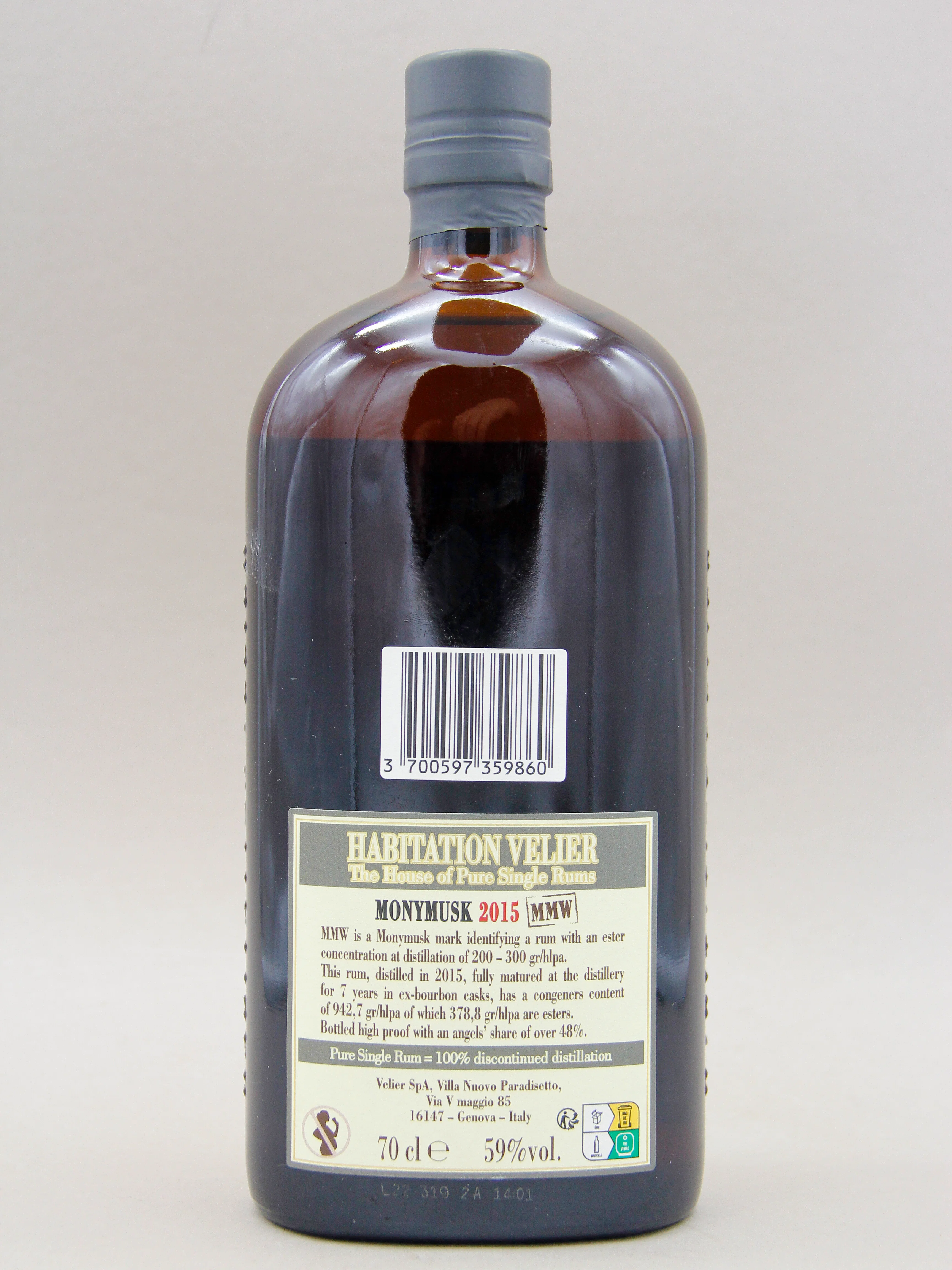 Habitation Velier, Monymusk 2015, MMW, Jamaica Pure Single Rum, Aged 7 years (59%, 70cl) - Image 2