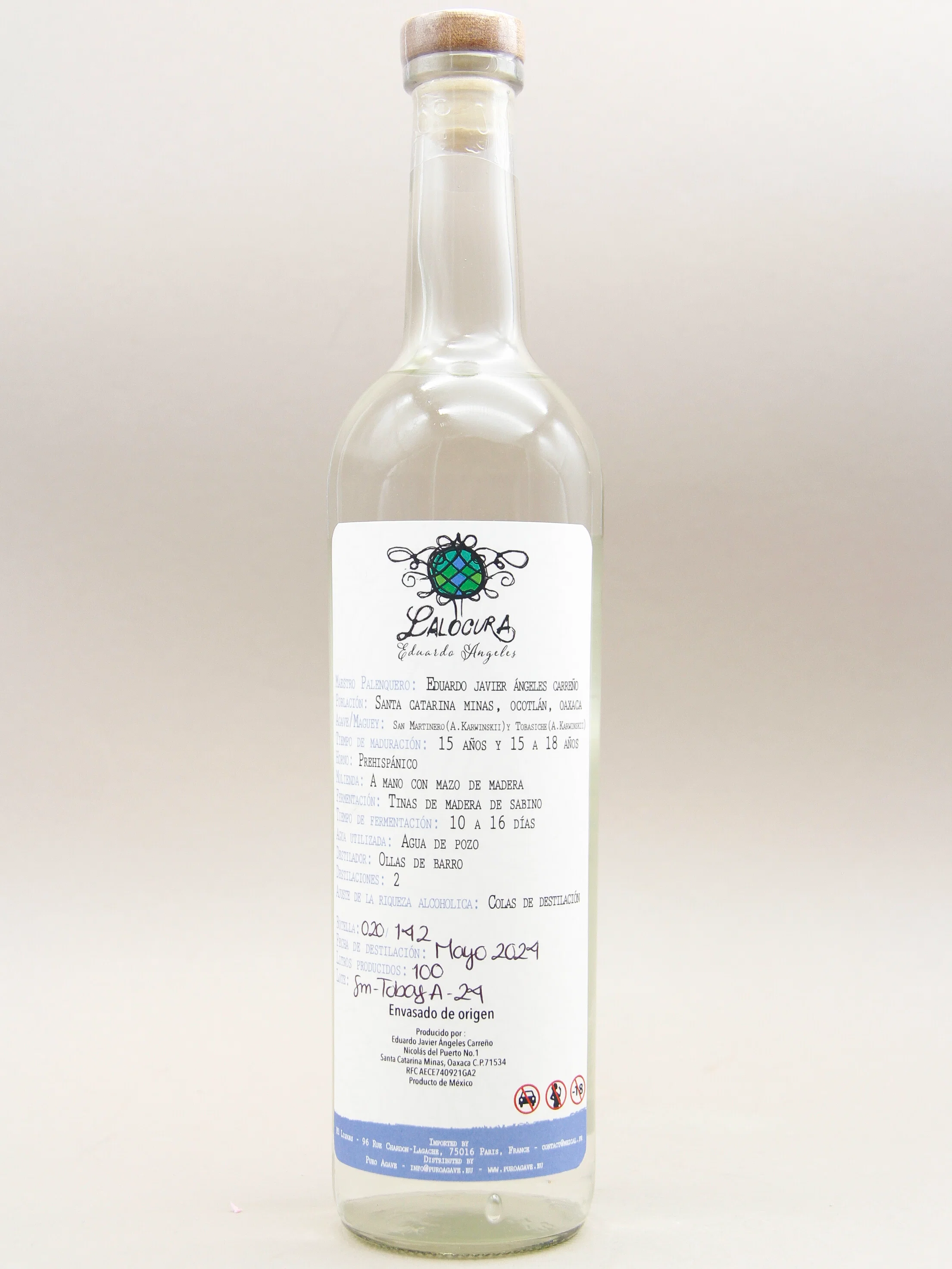 Lalocura, Destilado de agave, Mezcla, San Martinero - Tobasiche 2024 (49.3%, 70cl) - Image 2