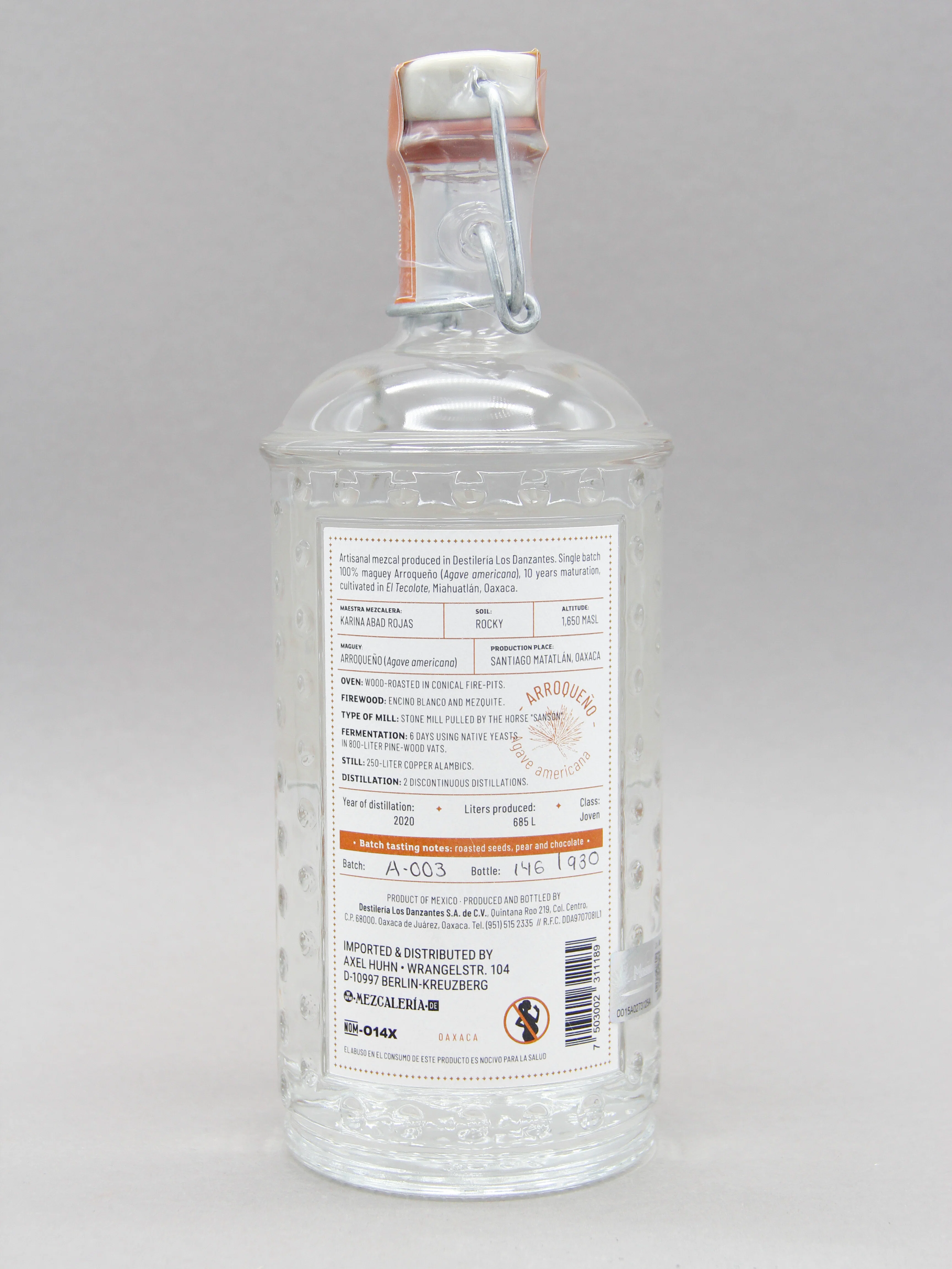 Los Danzantes Mezcal Arroqueño (48%, 70cl) - Image 2