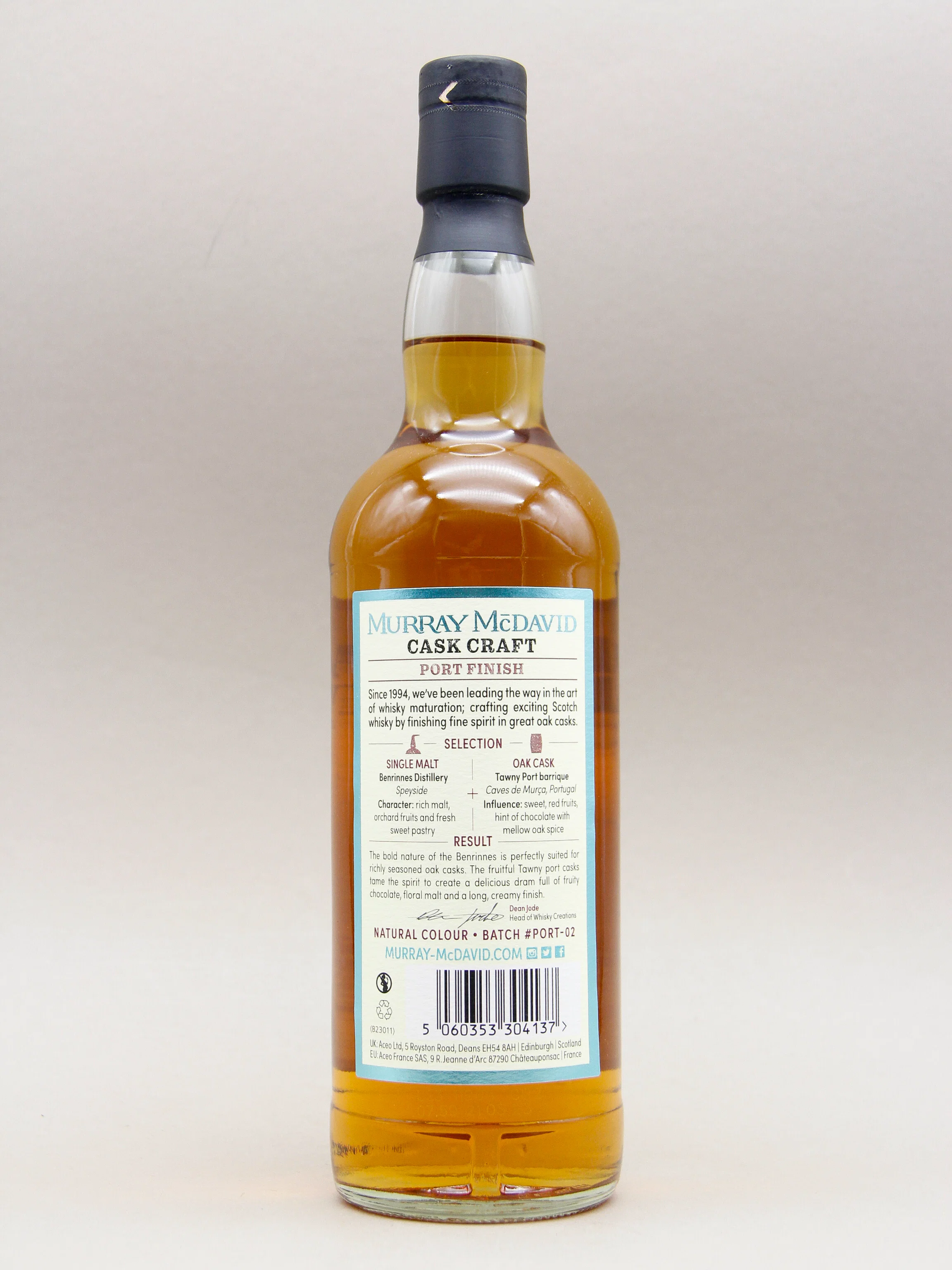 Murray McDavid, Benrinnes Distillery, Port Cask Finish, Single Malt Scotch Whisky (44.5%, 70cl) - Image 2