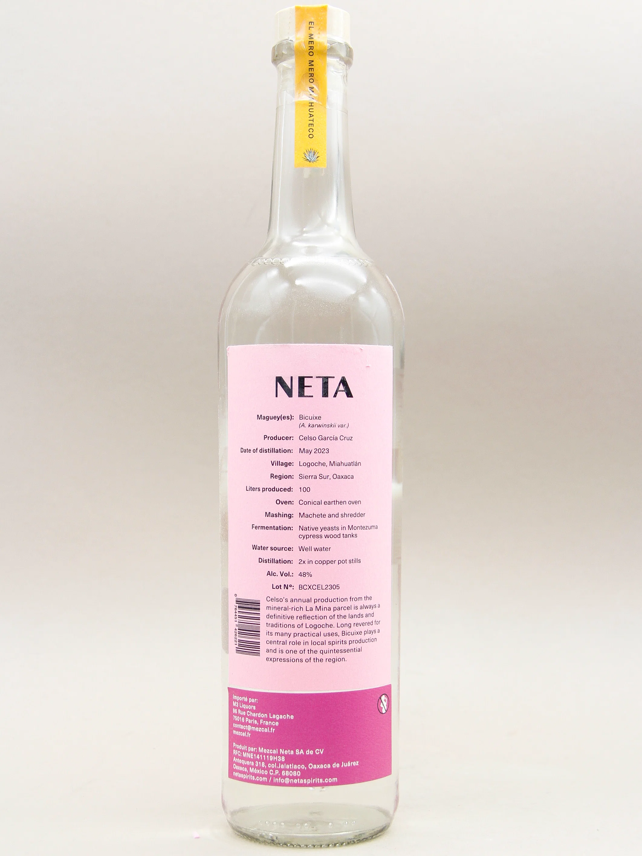 Neta, Bicuixe, Destilado De 100% Agave, Celso García Cruz, Miahuatlán Oaxaca, May 2023 (48%, 70cl) - Image 2