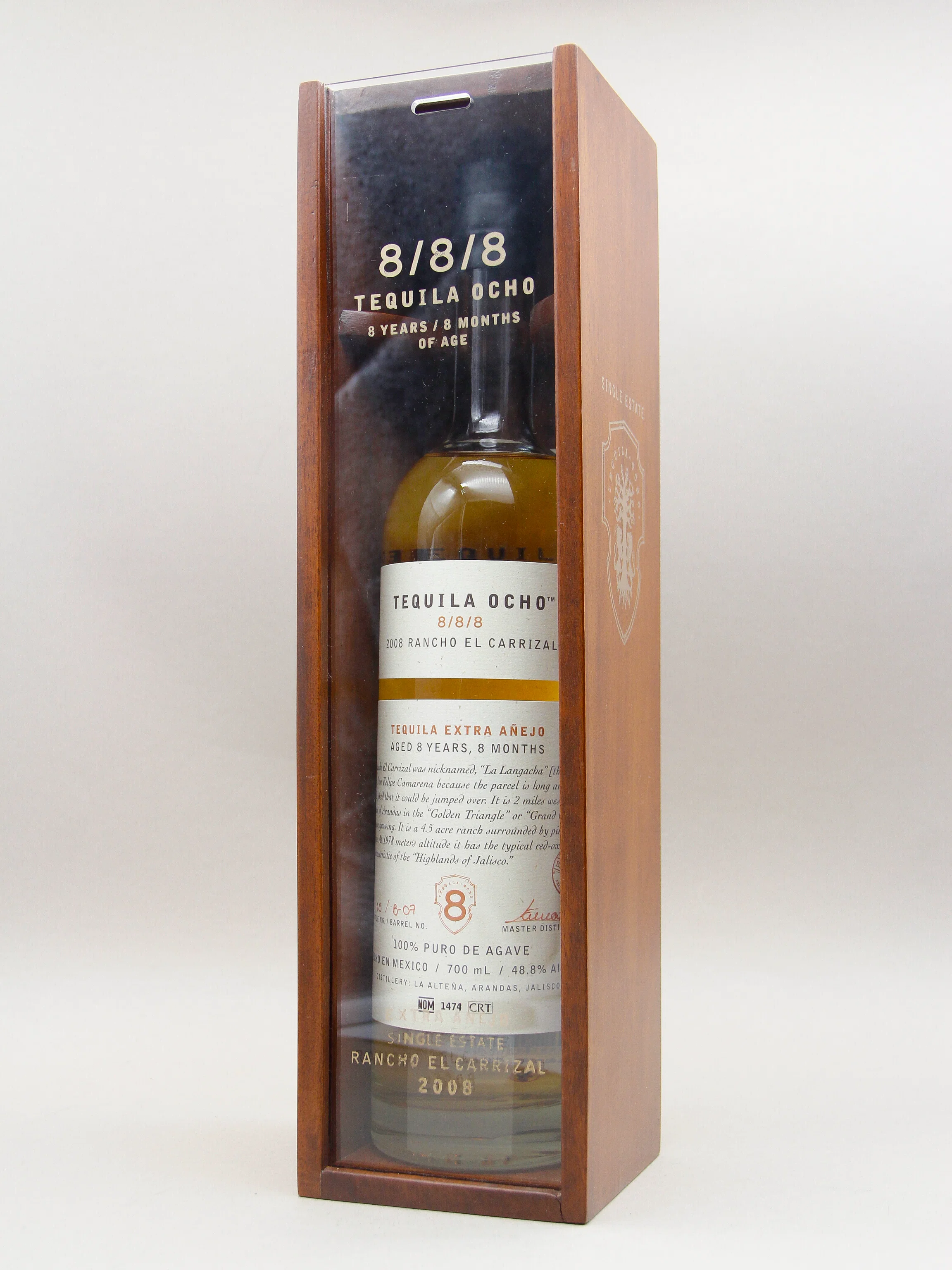 Ocho, 2008 El Carrizal, Tequila Extra Añejo, 8/8/8, 100% de Agave, Singel Barrel B-07 (48.8%, 70cl) - Image 3