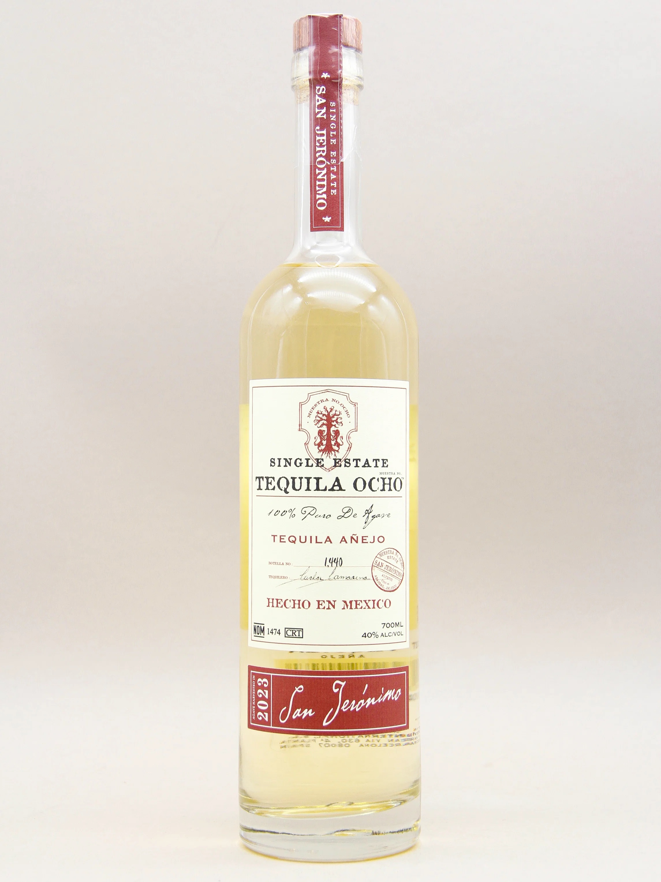 Ocho Tequila Añejo, 100% Puro De Agave, Single Estate (40%, 70cl) - Image 2