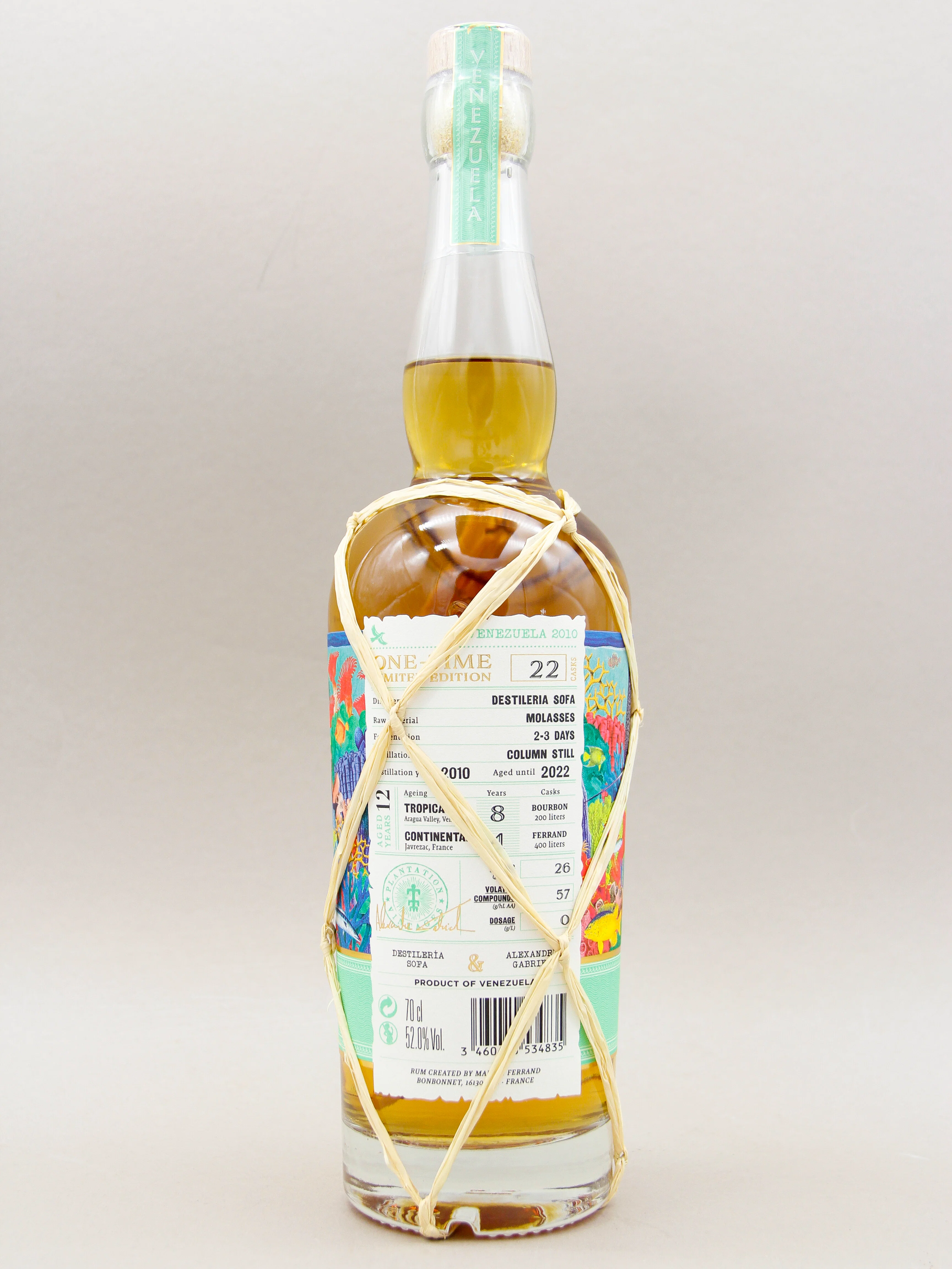 Plantation Venezuela Rum, Vintage Edition 2010, 12 years (52%, 70cl) - Image 2