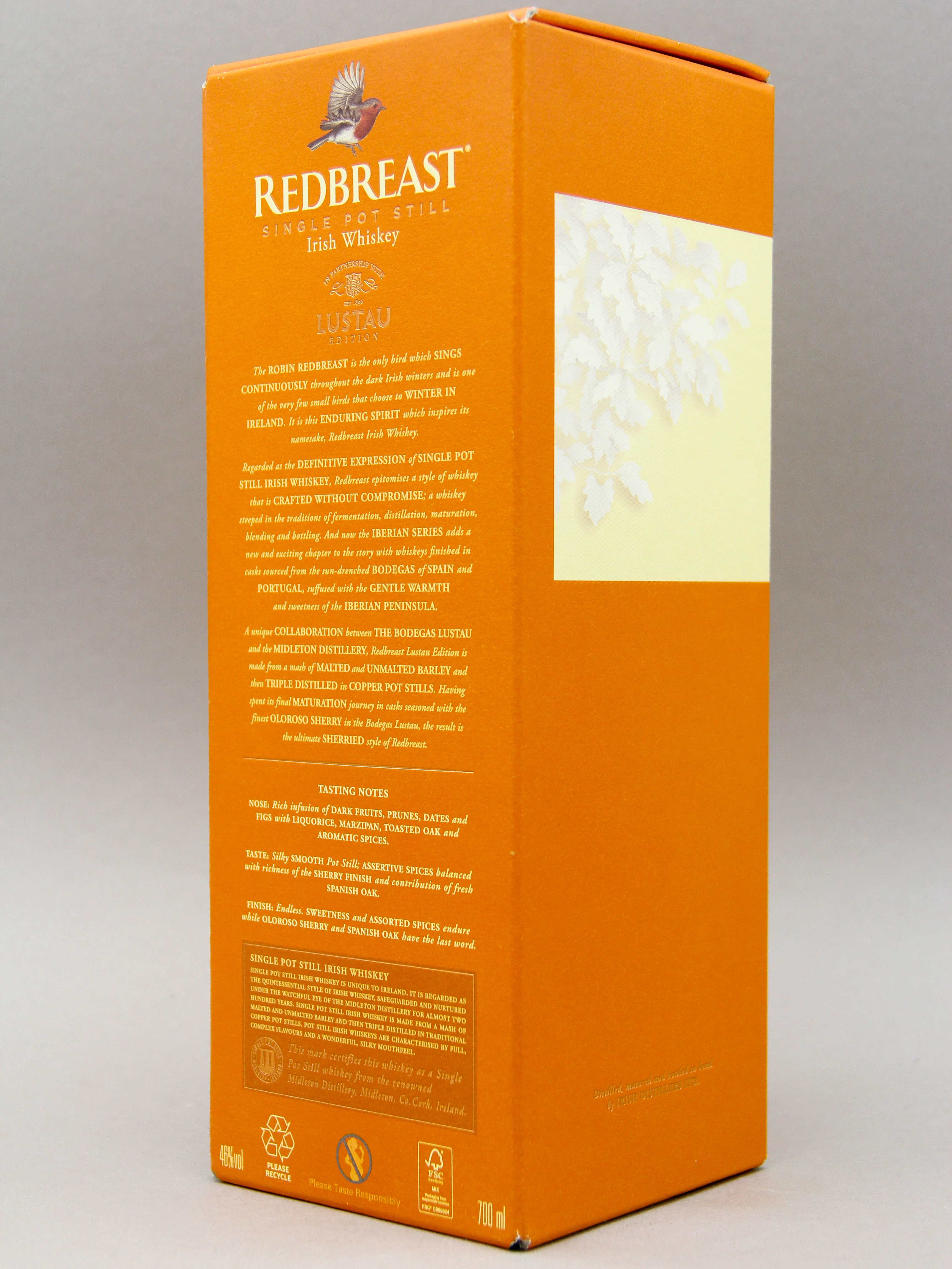 Redbreast, Irish Single Pot Still Whiskey, Sherry Finish, Partnership with Lustau Edition (46%, 70cl) - Image 3