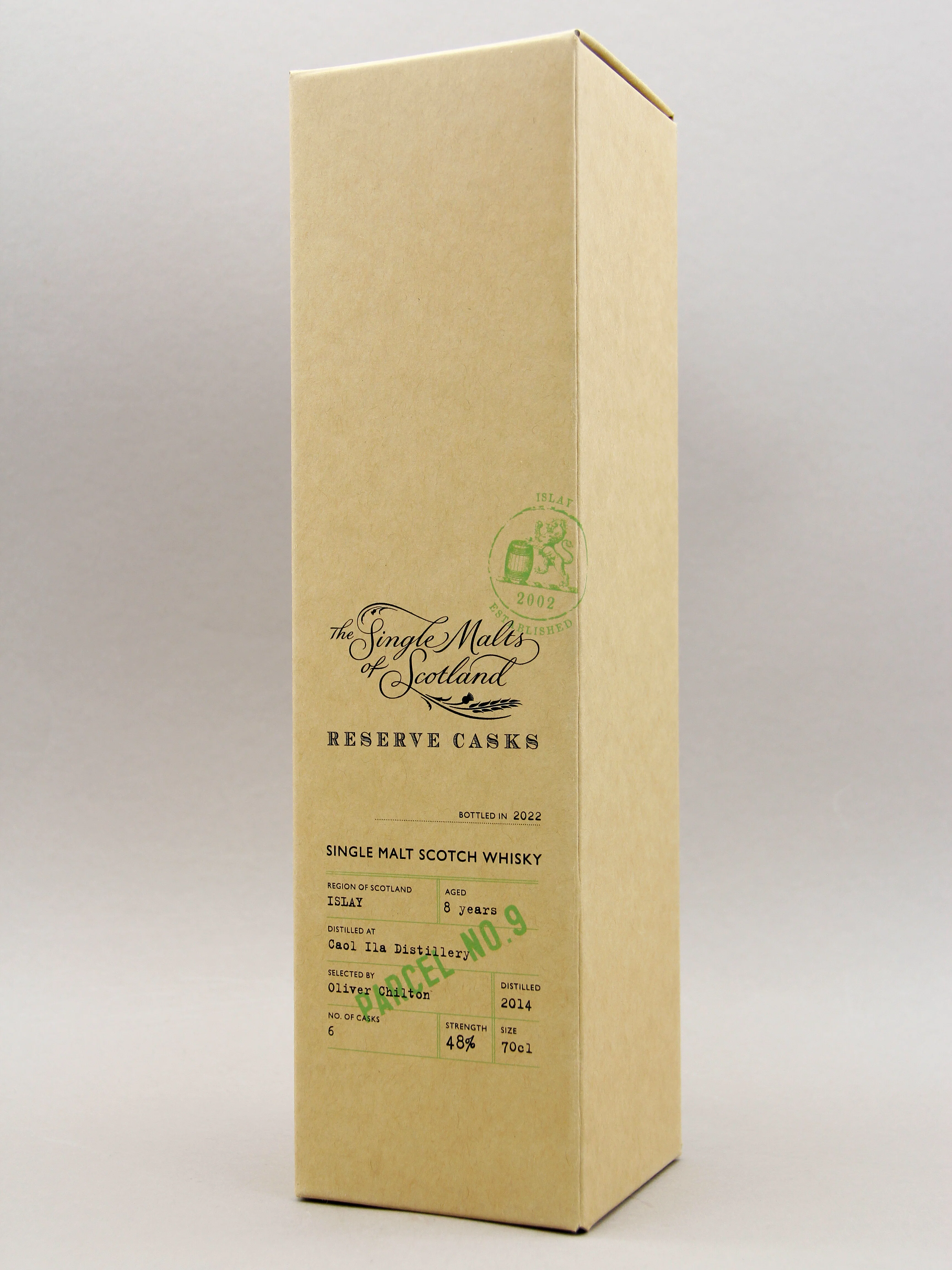 Single Malts of Scotland, Reserve Casks, Parcel No.9, Caol Ila, 8 years, 2014 - 2022, Islay Single Malt Scotch Whisky (48%, 70cl) - Image 2