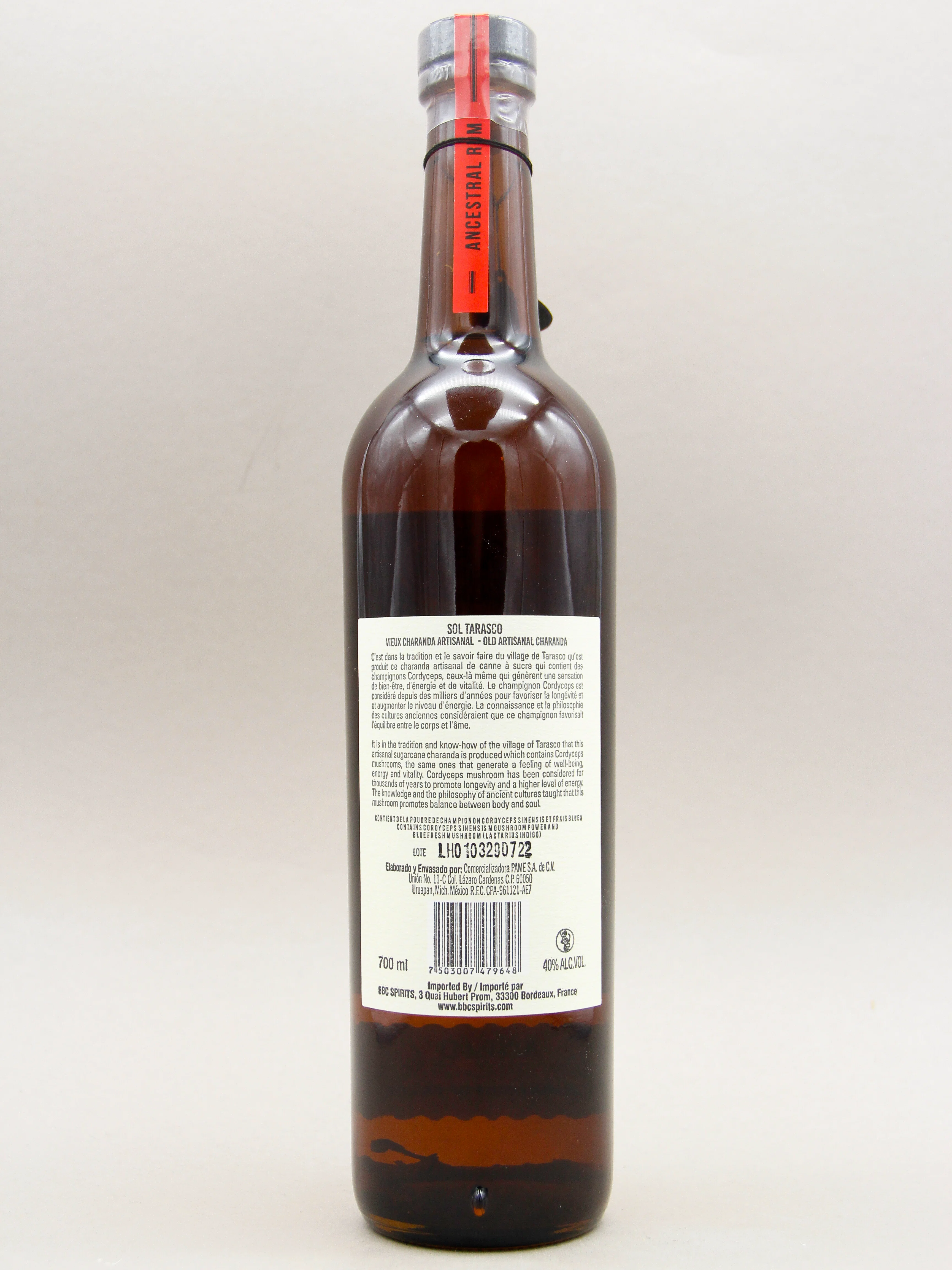 Sol Tarasco, Añejo Charanda Rum Hongos, Mexico (40%, 70cl) - Image 2