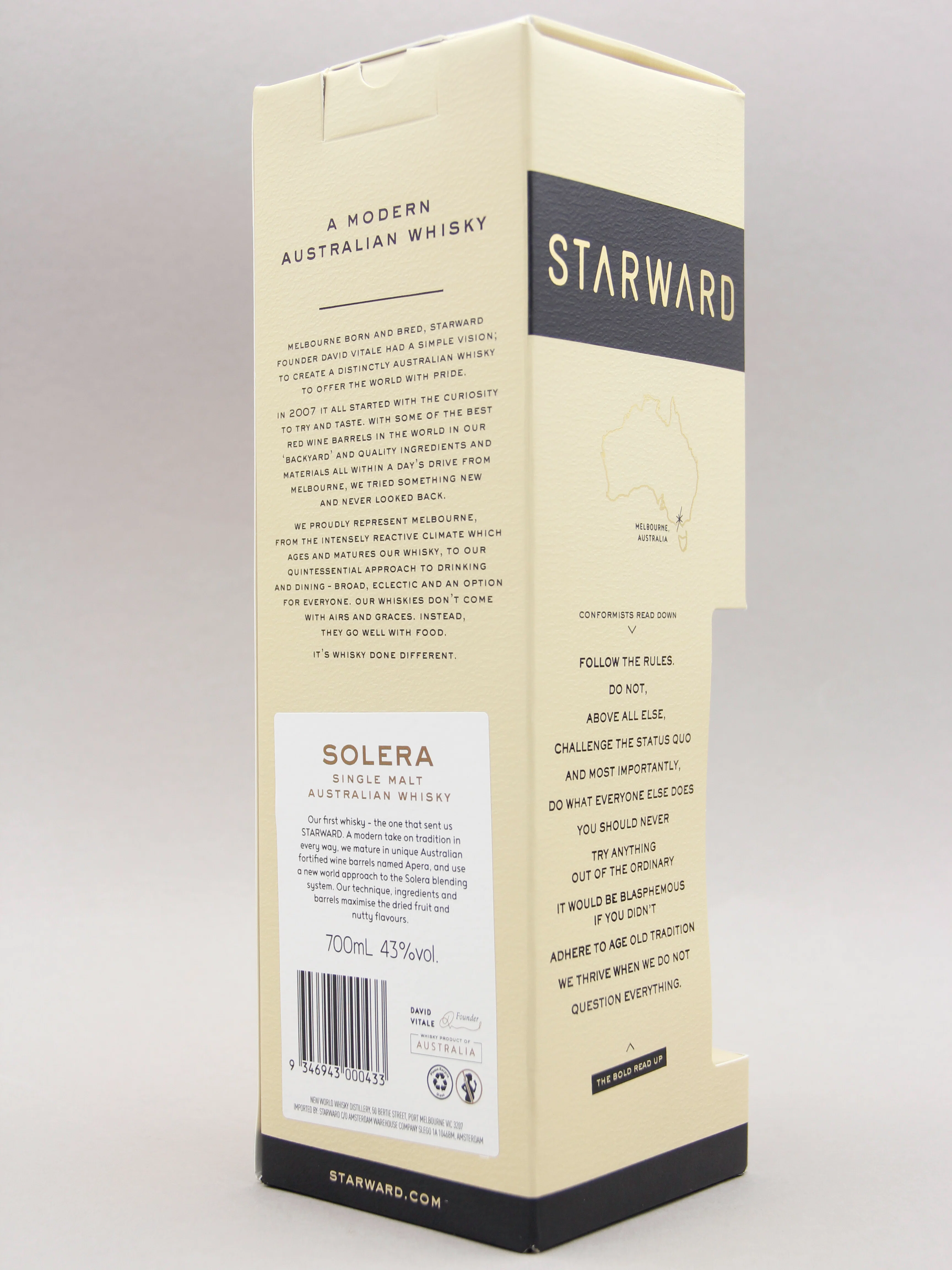 Starward, Solera, Australian Single Malt Whisky (43%, 70cl) - Image 3
