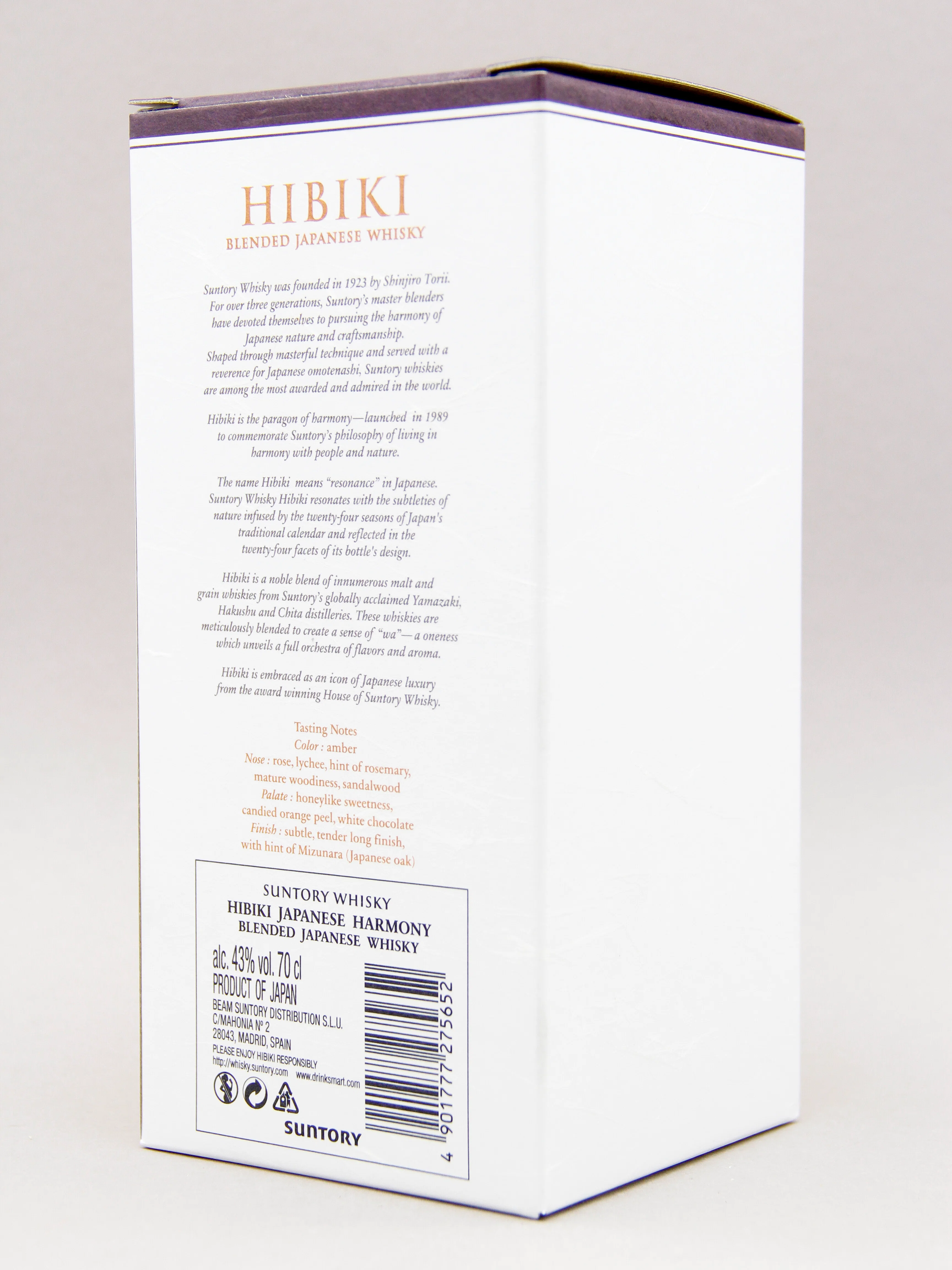 Suntory, Hibiki, Japanese Harmony, Blended Whisky, Japan (43%, 70cl) - Image 3