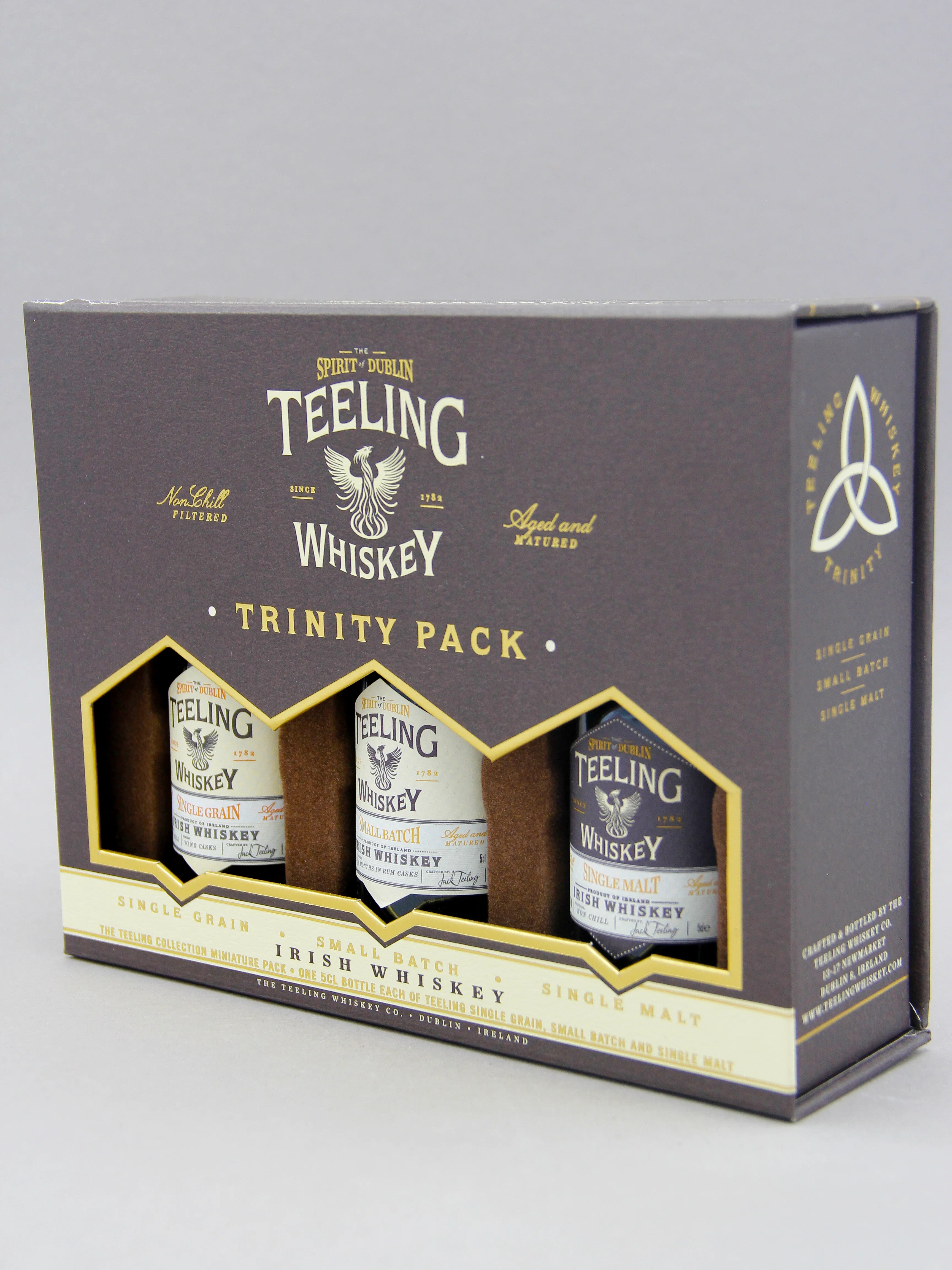 Teeling Irish Whiskey, Trinity Gift Pack (46%, 3x5cl) - Image 2