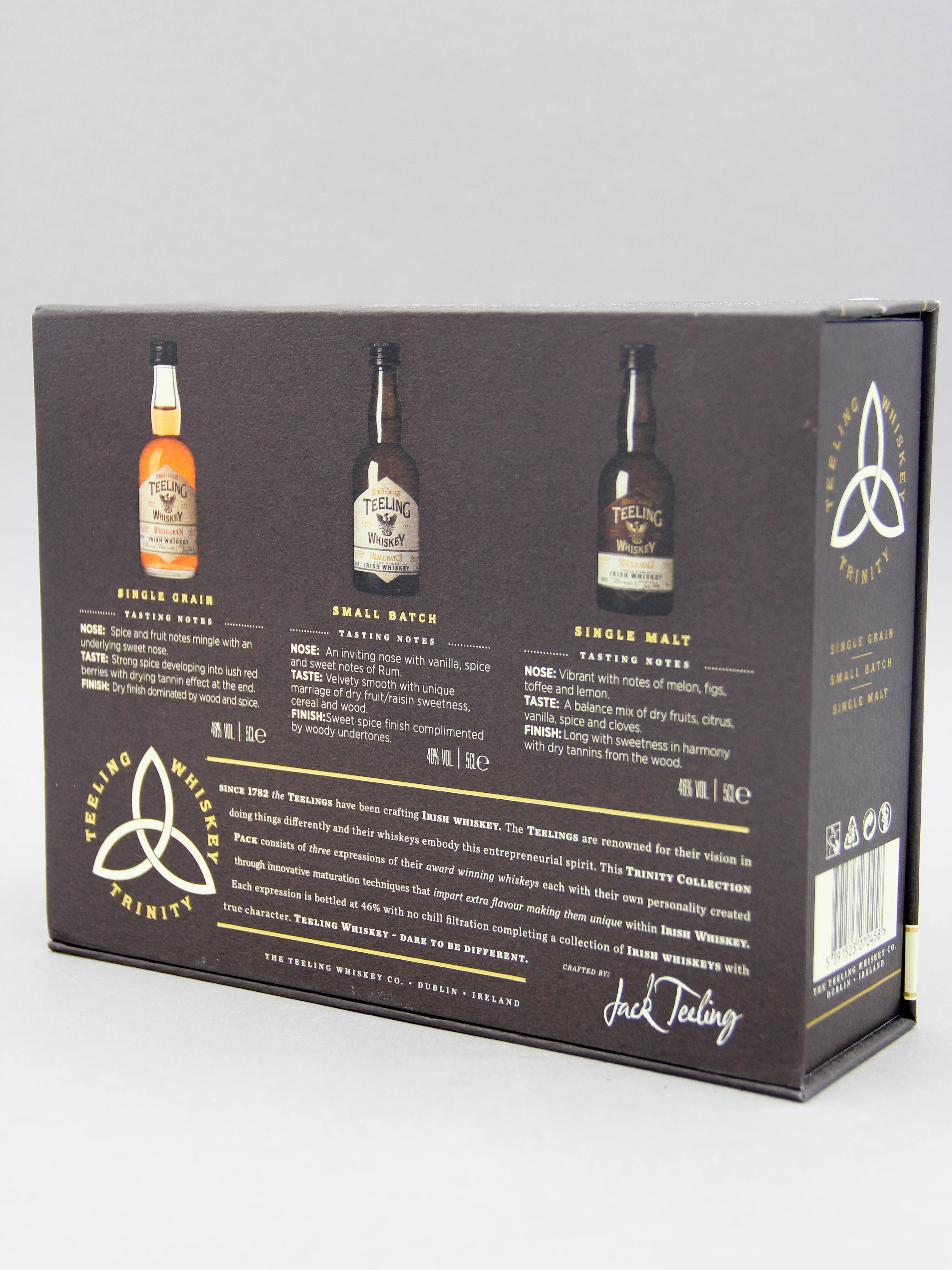 Teeling Irish Whiskey, Trinity Gift Pack (46%, 3x5cl) - Image 3