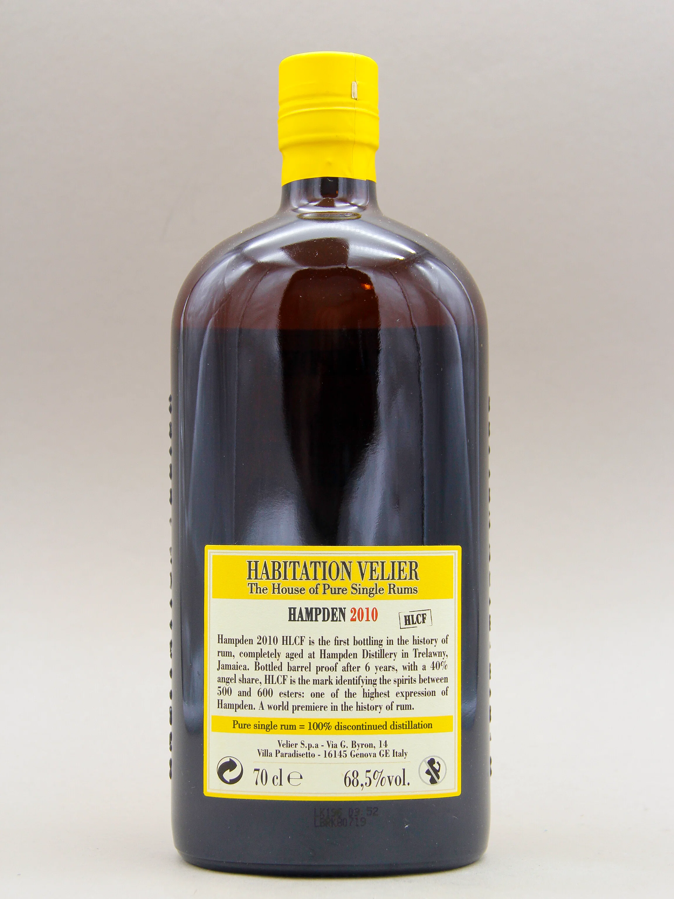 Habitation Velier, Hampden 2010 HLCF, 6 Years Jamaica Rum (68,5%, 70cl) - Image 2