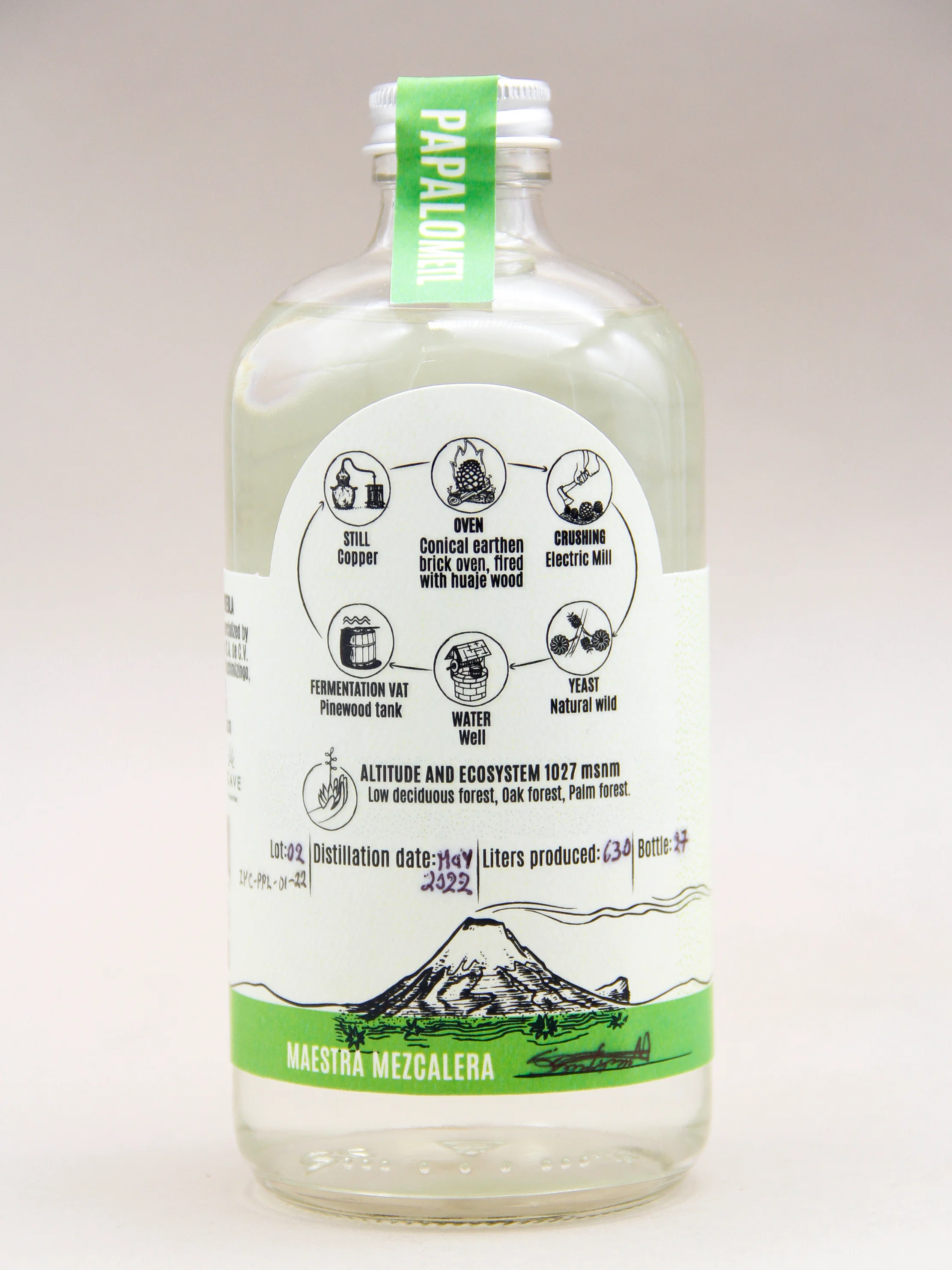 Zinacantan, Agave Spirits from 100% Agave, Papalometl 2022 (48%, 50cl) - Image 2