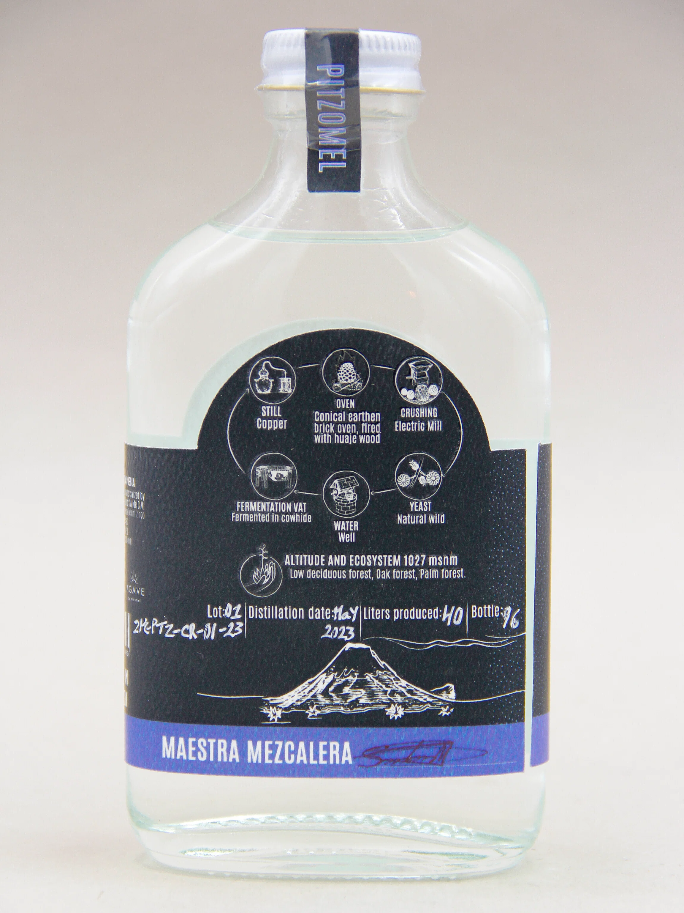 Zinacantan, Agave Spirits from 100% Agave, Pitzometl, Fermented in leather, 2023 (49.2%, 20cl) - Image 2